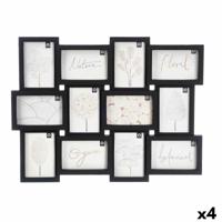 Muurfotolijst Gift Decor Zwart Polypropyleen (4 Stuks)