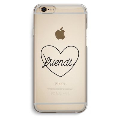 Friends heart black: iPhone 6 / 6S Transparant Hoesje
