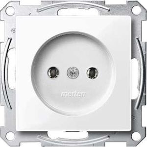 Merten wandcontactdoos zonder randaarde, met schroefliftklemmen MTN2001-0325