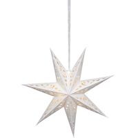 Verlichte kerstster - wit - D58 m - papier - LED - warm wit - steady light - timer - binnen