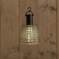 Anna&apos;s Collection Solar hanglamp smokey 12,5 x 12,5 x 16 cm warm wit