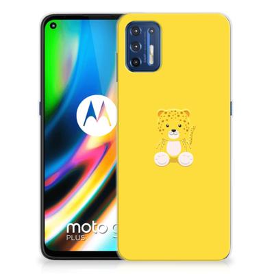 Motorola Moto G9 Plus Telefoonhoesje met Naam Baby Leopard Motorola Moto G9 Plus Telefoonhoesje met Naam Baby Leopard