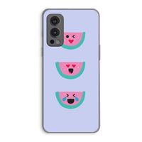 Smiley watermeloen: OnePlus Nord 2 5G Transparant Hoesje