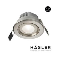 Hasler Inbouwspot Häsler Tarragona Incl. Fase Aansnijding Dimbaar 8 cm 4 Watt Helder Wit RVS Set 10x - Set 1 Spot