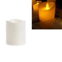 Cilindrische LED elektronische kaarslicht simulatie bruiloft kandelaar kaars grootte: 10x 7 5 cm