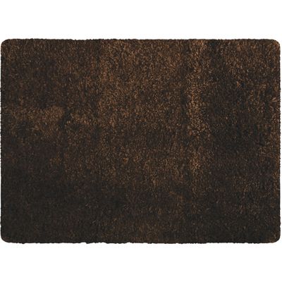 Badkamerkleedje/badmat tapijt - voor op de vloer - bruin - 50 x 70 cm - langharig