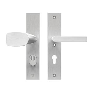 Veiligheidsbeslag Edge Plus Wing-knop+kruk Blok PC72 anti-kerntrek/omkeerbaar/252x52x12/alu. gesl. F1/SKG3