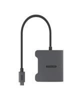 Sitecom AD-1017 interface hub USB 3.2 Gen 1 (3.1 Gen 1) Type-C Zwart, Grijs