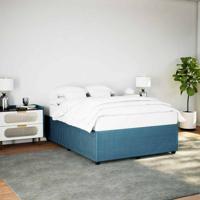 Bedframe fluweel blauw 140x190 cm