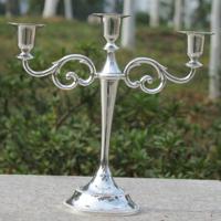 Retro kandelaar Home Decoratie woonkamer Cafe thema restaurant sieraden kaarslicht diner rekwisieten geschenken stijl: zilver-3 armen