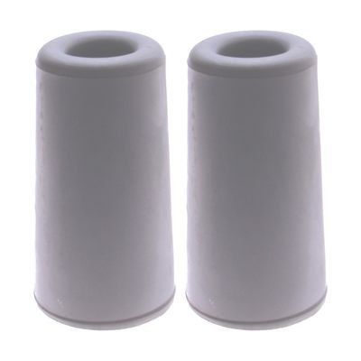 Deurbuffer - 2x - deurstopper - grijs - rubber - 75 x 40 mm - schroefbevestiging