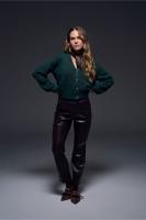 Anne faux leather trousers - black - 13328