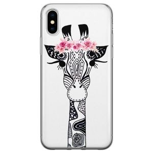 iPhone XS Max siliconen hoesje - Giraffe