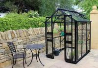 Tuinkas Birdlip 46, zwart, veiligheidsglas 3mm/1 - Royal well