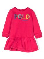 POLO RALPH LAUREN KIDS robe-pull à logo brodé - Rose - thumbnail