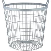 Draadmand/haardhout opbergmand - zilver - 43 x 45 cm - Metaal - 60 liter