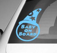 Baby mickey aan boord van autozelfklevende sticker - thumbnail