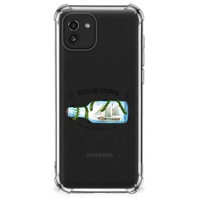 Samsung Galaxy A03 Stevig | Bumper Hoesje | Boho Bottle