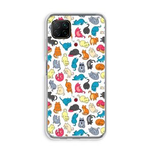 Kleurrijke katten: Huawei P40 Lite Transparant Hoesje