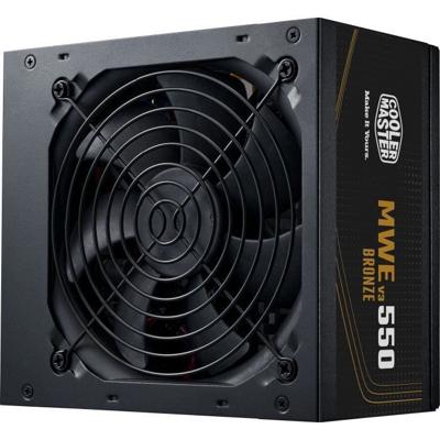 COOLER MASTER MWE Bronze 550W V2 - Voeding 550W - 230V (Certified 80 Plus Bronze 5 jaar garantie) Platte kabels zwart