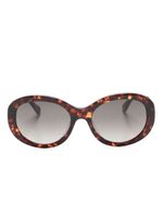 Kate Spade lunettes de soleil à monture ovale - Marron