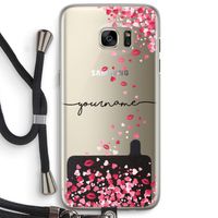 Hartjes en kusjes: Samsung Galaxy S7 Edge Transparant Hoesje met koord