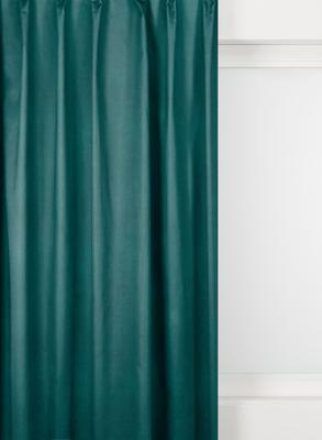 HEMA Gordijnstof velours zeeblauw (zeeblauw)