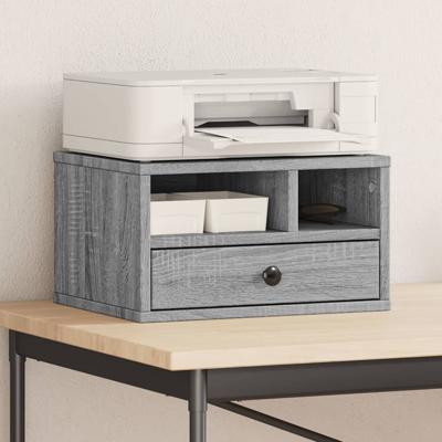 VidaXL Printerkastje 40x32x22,5 cm bewerkt hout grijs sonoma eiken