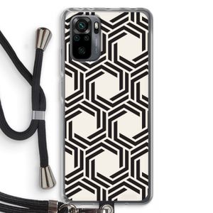 Geometrisch patroon: Xiaomi Redmi Note 10 Pro Transparant Hoesje met koord