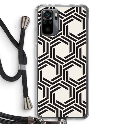 Geometrisch patroon: Xiaomi Redmi Note 10 Pro Transparant Hoesje met koord