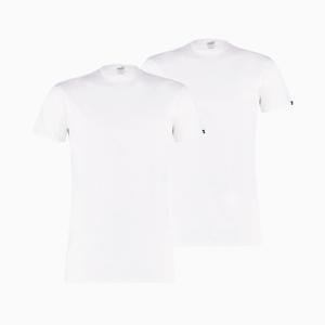 Puma Basic Crewneck T-Shirt 2-Pack Heren Wit - Maat S - Kleur: Wit | Soccerfanshop