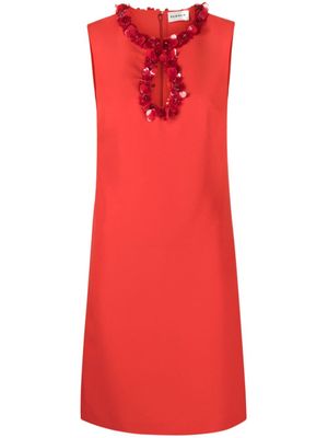 P.A.R.O.S.H. robe Puppy à détails deperles - Rouge