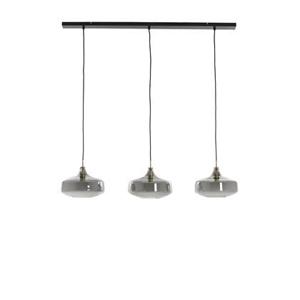 Light&living Hanglamp 3L 120x30x21 cm SOLNA antiek brons+smoke glas