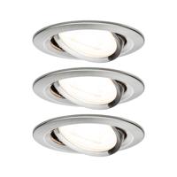 Paulmann 93465 Inbouwlamp Set van 3 stuks LED GU10 19.5 W Metaal (geborsteld) - thumbnail