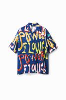 Hawaïshirt flower - BLUE - XXL