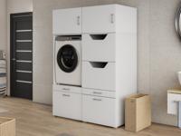 Kast WASHING 1 machine met kast voor wasgoed LARGE wit