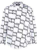 Black Comme Des Garçons chemise en coton à logo imprimé - Blanc - thumbnail