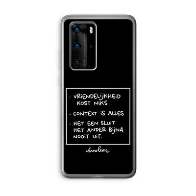 Mijn Motto's: Huawei P40 Pro Transparant Hoesje