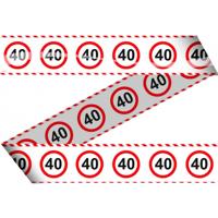 40 jaar versiering - 2x stuks - afzetlint - plastic - 15 meter - stopborden - feestartikelen - verja 40 jaar versiering - 2x stuks - afzetlint - plastic - 15 meter - stopborden - feestartikelen - verja