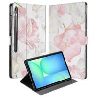Samsung Galaxy Tab S10 FE Plus Tablet Hoesje Lovely Flowers met Standaard Samsung Galaxy Tab S10 FE Plus Tablet Hoesje Lovely Flowers met Standaard