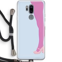 Pink panty: LG G7 Thinq Transparant Hoesje met koord
