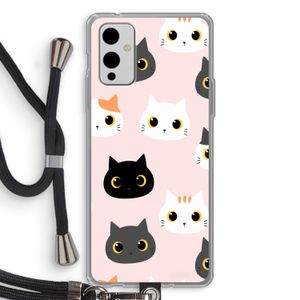 Katten: OnePlus 9 Transparant Hoesje met koord