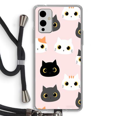 Katten: OnePlus 9 Transparant Hoesje met koord