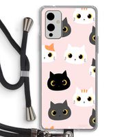 Katten: OnePlus 9 Transparant Hoesje met koord