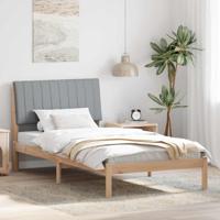 Bedframe met hoofdeinde Bruin 100 x 200 cm Massief grenenhout