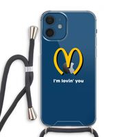 I'm lovin' you: iPhone 12 Transparant Hoesje met koord