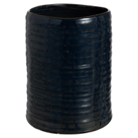 J-Line Vaas Oneffen Keramiek Blauw 15,5x15,5x20 - thumbnail