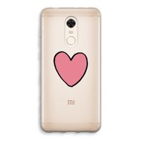 Hartje: Xiaomi Redmi 5 Transparant Hoesje