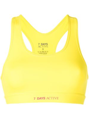 7 DAYS Active brassière de sport à logo imprimé - Jaune
