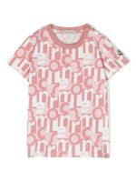 Moncler Enfant t-shirt à logo imprimé en all over - Rose